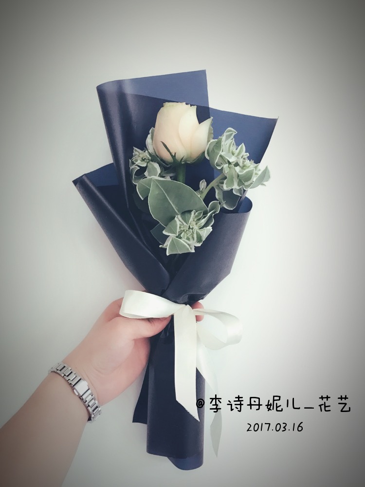 网纱玫瑰单支包装视频