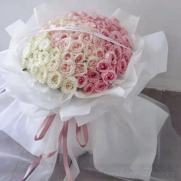 99朵玫瑰花花束怎么包装